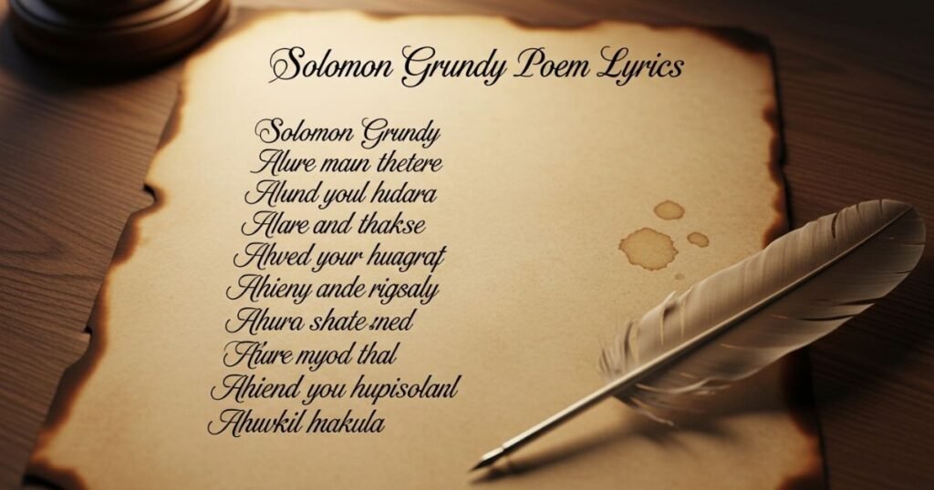 solomon-grundy-poem-lyrics